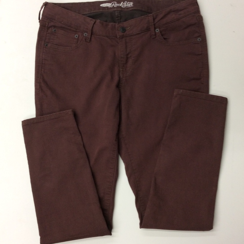Old Navy Rockstar Size 14 Brownish Wine Pants